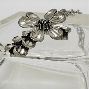 Vintage Marcie USA Signed Cross Necklace & Long Chain